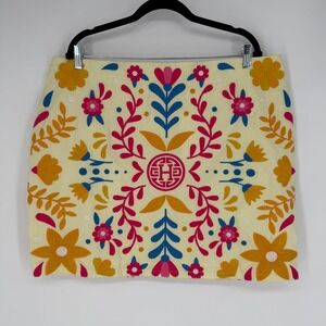 HERENCIA CLOTHING SOL EMBROIDERED SKIRT NWT 2XL BAILE ESSENTIALS FIESTA BOHO